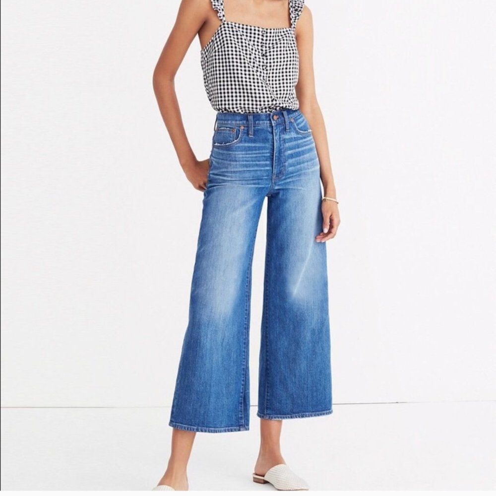Madewell Wide Leg Crop Jeans Sz 32